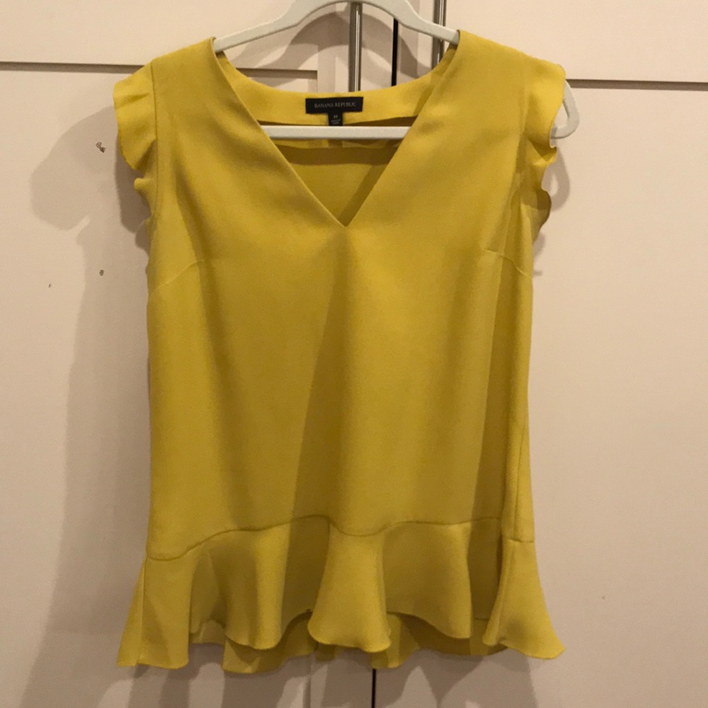 Yellow blouse from Banana Republic
